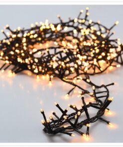 Spetebo LED Büschel Cluster Lichterkette warm weiß -Perfect für Innen und Außendeckung - 24m Länge - IP44 W)?$