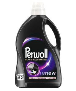 Perwoll Renew Schwarz, Starkes Waschmittel für dunkle Bekleidung, stärkt Fasern und improves Farbintensität (52 Waschlad