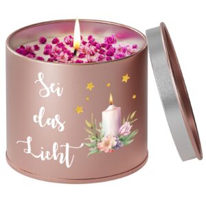 PRSTENLY Geburtstagsgeschenk für Frauen - Sei das Licht 9oz Lavendel Duftkerze - Beste Freundin & Mama Geschenke - Weihn