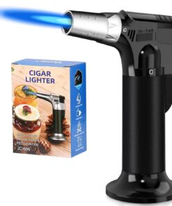 Royouzi Flambierbrenner KüChenbrenner mit Sicherheitsschloß und Nachfüllbarkeit für Crème Brûlée, Grillen und Kochen, ge