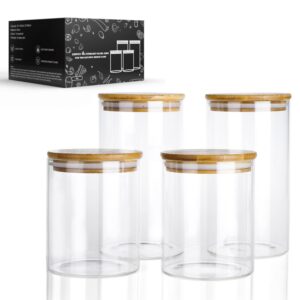 LIBWYS Vorratsgläser 800ml und 1200ml - (27oz und 40oz) - für Speisevorratsdosen - groß und praktisch - (2-stöckig 800ml