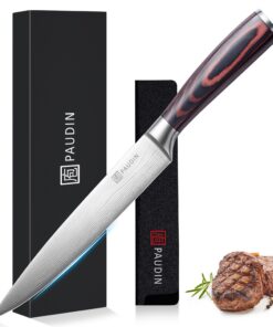 PAUDIN ultra scharfe Fleischmesser Kochmesser Tranchiermesser, Klingenlänge 20 cm, für die gesamte Küche hochwertiger de