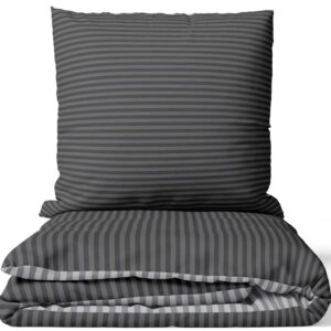 Leonardo Vicenti Wendebettwäsche Grau Silber für Doppelbett 240 x 220 cm Baumwolle OEKO-TEX STANDARD 100