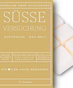Interluxe Süße Versuchung Zimt Vanille Duftmelt pflanzliches Waxmelt 100% Duftwachsriegel