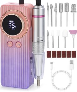 Professionell Elektrische Nagelfräser 35000 U/min für gelnägel und Trageset | USB-aufladbar Elektrische Nagelfräser Kit