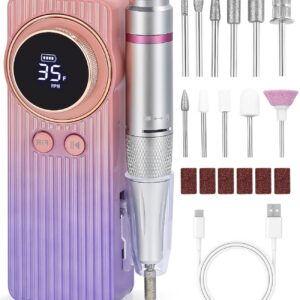 Professionell Elektrische Nagelfräser 35000 U/min für gelnägel und Trageset | USB-aufladbar Elektrische Nagelfräser Kit