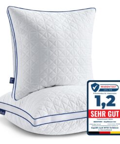 BedStory Kopfkissen 80x80, 2er Set Oeko-Zertifiziert für Allergiker