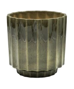 Ivyline Reaktiv Übertopf KeramikGrün 13x13cm Für Blumenzwicker