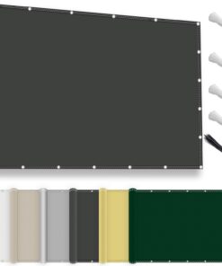 Sonnensegel wasserdicht, rechteckig 1×2 m – UV-Schutz & wetterfest, ohne Bohren mit Ösen und Seil für Terrasse/Pergola,