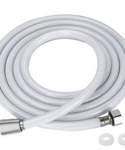 JatilEr 3m PVC Glatter Brauseschlauch Verdrehsicher Expansionsschutz Universal Ersatz Dusche Dichtungsring