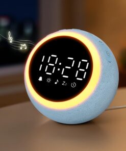 Smart Digital Wecker mit Entspannungstönen - Nachtlicht, Schlummertaste, Timer & Einstellbarer Lautstärke/Helligkeit - W