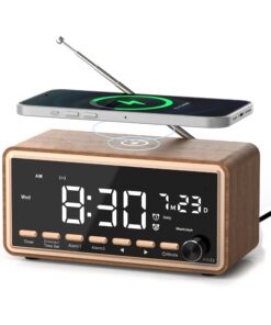 Digital Wecker mit Wireless Charger, Bluetooth Lautsprecher & White Noise - Geschenke für Männer Frauen Mama Papa