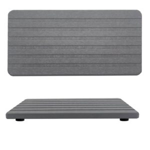 2 Stücke Stein Badematte für Küche oder Bad Schnelltrocknend, Abtropfmatte Geschirr, Diatomit Stein Drying Mat | 2 Stüc