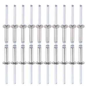 DTGN 5mm x 20mm - 304 Edelstahl Blindnieten - Gut für Maschinen Verbindung - 100 Pack - Kuppel Offenes Ende