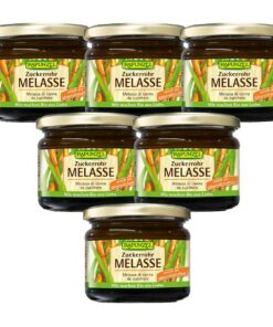 Rapunzel Zuckerrohr-Melasse 0,3 kg 6er PackSweetener Rapunzel Rohrzucker 0,3 kg 6-Pack