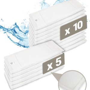 Prieser 5X Profi Wischmopp 40cm mit Fransen – Robust Mikrofaser, Langlebiger Bodenwischer für Hausfrauen – Hohe Schmutza