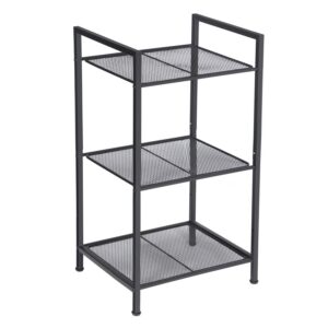 SONGMICS Badezimmerregal aus Metall für Badezimmer und Küche, erweiterbar, schwarz BSC33BK
