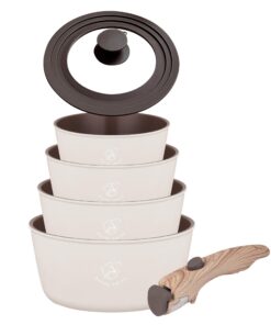 Royal Swiss Töpfe Set für Induktion und andere Herde mit Antihaftbeschichtung und Backofenfestigkeit