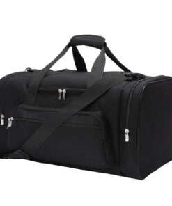 Sporttasche Reisetasche für Damen und Herren mit Schultergurt und großem Kapazität (Schwarz, 40L) Sporttasche Fitness