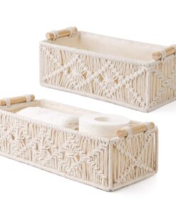 Mkono Makramee Toilettentank Regal Elfenbein Boho Dekorativ Schlafzimmer Kids Boho Organizer