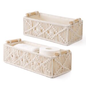 Mkono Makramee Toilettentank Regal Elfenbein Boho Dekorativ Schlafzimmer Kids Boho Organizer