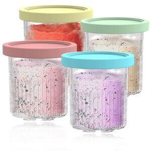 Morofme Ersatz für Ninja Creami Deluxe Pints und Deckel - 24oz Wiederverwendbare Eiscremebehälter für Ninja Ice Cream Ma