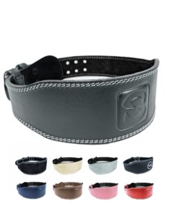 SINOVATI Gym Gürtel für Kraftsport und Fitness | Ledergürtel mit Polster und Kniebeugübungen supportiv | 22x14cm