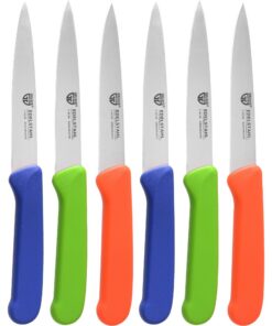 GRÄWE Super-Scharfe Gemüsemesser 6er Set Edelstahl Bunt