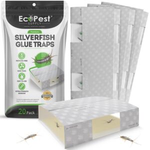 Silberfischchen-Falle - 20er-Pack | Effektive Klebefalle zur Bekämpfung von Silberfischen und Insekten im Haus | Silberf