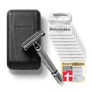 Störtebekker® Premium Rasierhobel Herren - 10 Rasierklingen - Nassrasierer - *TESTSIEGER* Stiftung Warentest (12/2024)
