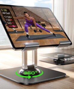 LISEN für iPad Tablet Ständer Super Stabil Universal Schreibeplatz Bohrung Verstellbar Android und iOS TabletsUniversal