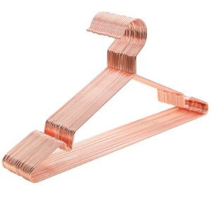 SONGMICS Roségold Kleiderbügel, 20 Stück, 42 cm lang, stilvoll verchromt, rostbeständig, Platzsparend CRI44R20
