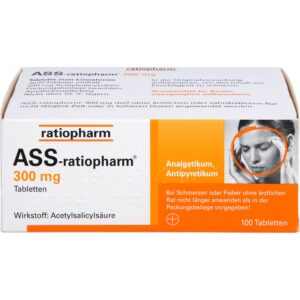 ASS-ratiopharm 300 mg Tabletten 100 St - Entspannung und Ruhe fördern - Ideal für Erwachsene - Stress situationsEGA