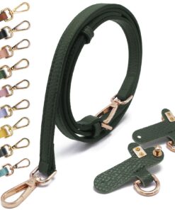 Kocris Casa Pelle Ledertaschenriemen für Longchamp Bag dunkelgrün
