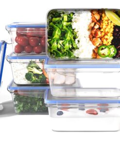 Frischhaltedosen C-FHD 4023 | 6er Set | Dicht Verschluss | für Mikrowelle, Spülmaschine und Gefrierfach | Lunchbox | Sta