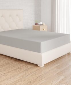 Amazon Basics Spannbettlaken, 180 x 200 x 30 cm, Mikrofaser - Hellgrau, Matratzenhöhe bis 30 cm | OEKO-TEX | MADE IN GRE