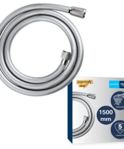 GROHE Vitalioflex Duschschlauch 1,50m - Druckbeständig, chrom, universeller Anschluss, kein Dichtungsring nötig