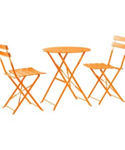 Harbour Housewares Sussex Bistro Set 2-Sitzer rund orange