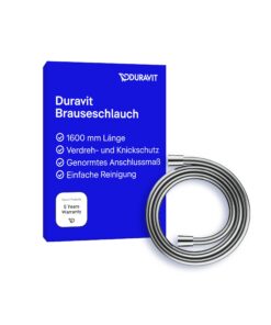 Duravit Universal Brauseschlauch flexibler Duschschlauch 1,60 m knickfest mit Verdrehschutz Chrom für Badestelle