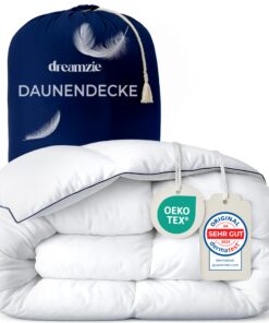 Dreamzie Winterwarm Daunendecke 135x200 - Komfort für Ihren Schlaf - OEKO-TEX Zertifiziert