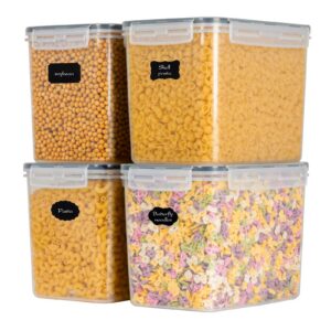 MUUKA III Luftdichte Vorratsdosen Set 3,6L BPA Frei für Trockene Lebensmittel - 4er Set Mit Deckel Müsli & Frischhaltung