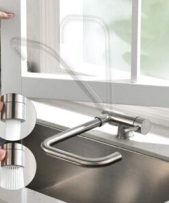 CECIPA Hochdruck Wasserhahn Küche 360° Drehbar mit Vorfenster Spültischarmatur