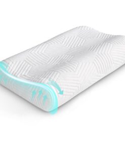 LAMB Höheneinstellbares Memory Foam Kopfkissen für Schnarcher mit abnehmbarer Decke