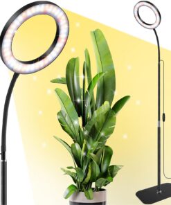 COKOLILA 80 LED Vollspektrum Pflanzenlampe, 360° verstellbarer Flexibles Ständer, Auto-Timer für Zimmerpflanzen