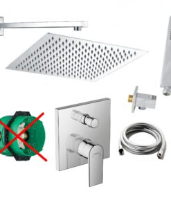 Hansgrohe vanvilla Poliert Duscharmatur Einhebelmischer und Regendusche SET HG32-ob | Hansgrohe vanvilla Poliert Ecke D