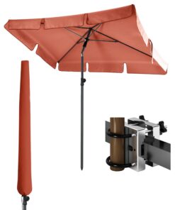4smile Sonnenschirm Balkon 3-in-1 SET - UV50+ Schutz, perfekt für Familien auf der Terrasse und Balkon - 200 x 125 cm