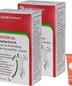 Nicotin AL Spray für Rauchentwöhnung - Spar mit 4 Flaschen - Linderung der Entzugssymptome + gratis Giveaway von PharmaP