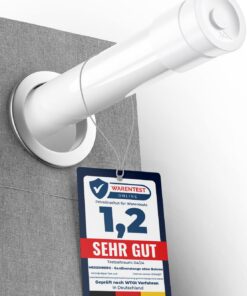 MEISENBERG Gardinenstange ohne Bohren Teleskop - Weiß 70-120 cm Vorhang Duschstange