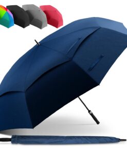 STYNGARD XXL Regenschirm Groß Sturmfest [Ø 130/140 cm] - Goldschirm für Golfspieler - Maximaler Wind- und Regenschutz -