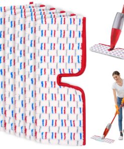 5 Stück Mop Pads Kompatibel mit Vileda Sprühwischer, Wiederverwendbar Ersatzbezug | Waschbarer Wischbezug Mop Pad Kompa